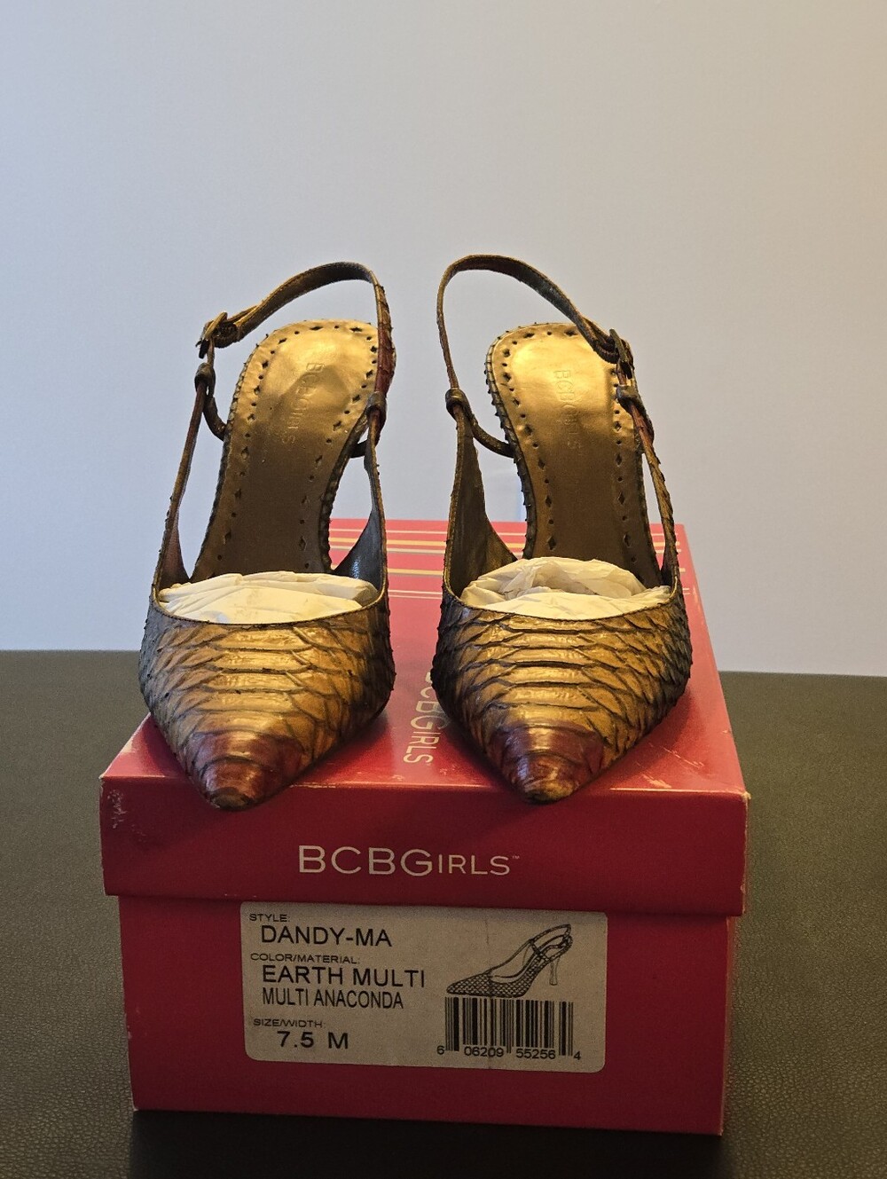 BCBGirls Anaconda Slingback Size 7.5
